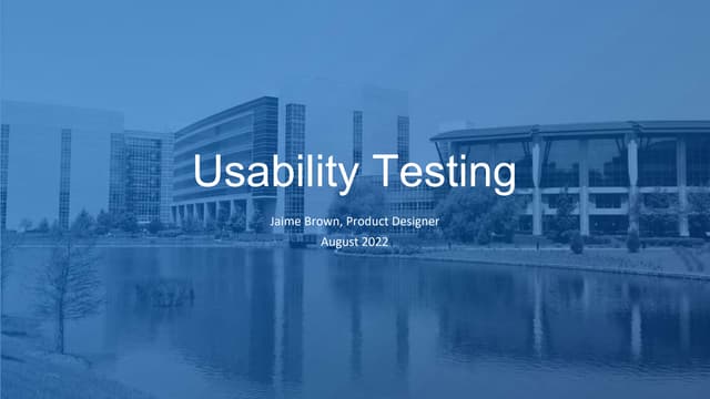 Aug 2022 Usability Test Script pptx Aug 2022 Usability Test Script pptx