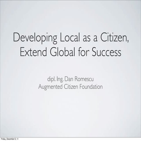 Augmented Citizen @ Orange Mobility Forum, Tunis 2011