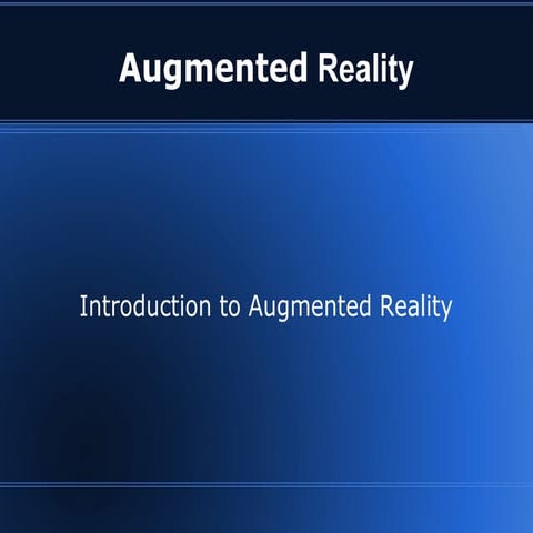 Augmented reality