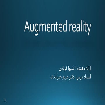 Comprehensive Overview of Augmented Reality: Concepts, Applications ...