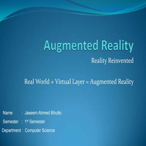 Augmented Reality By Jaseem Bhutto
