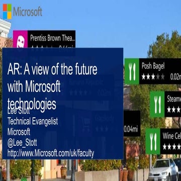 AR: A view of the future with Microsoft technologies 
