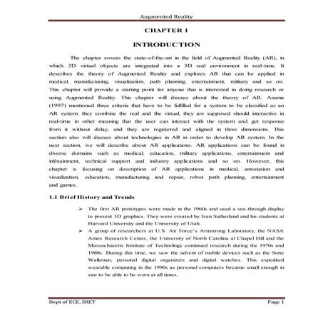 Augmented reality documentation