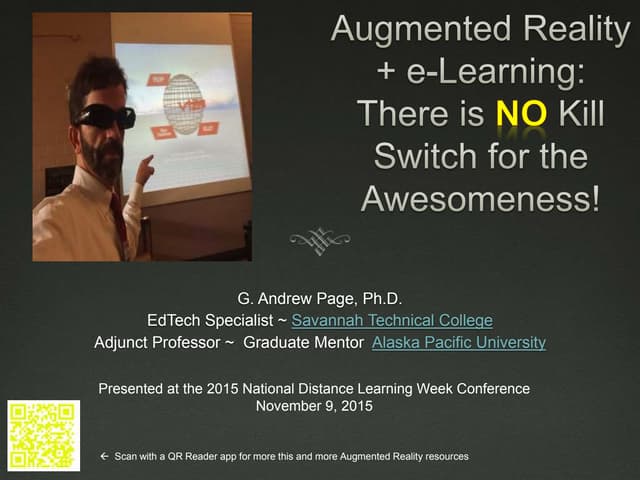 Augmented reality + elearning: There is NO Kill Switch for the Awesomeness! n...