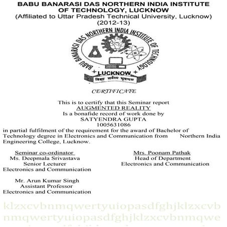 Augmented reality report