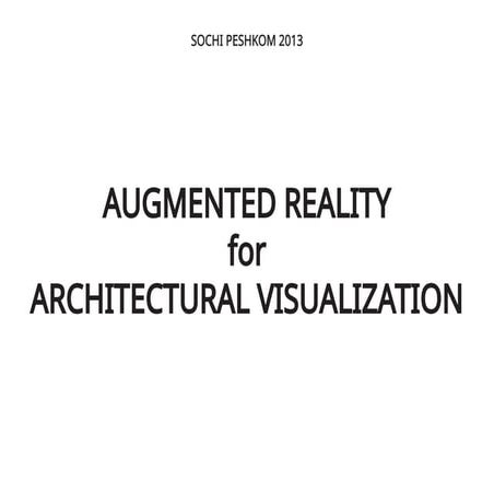 Augmented reality for architectural visualisation | PDF