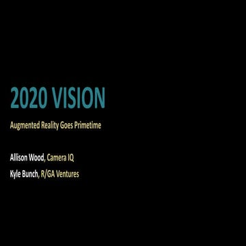 Augmented Reality Goes Primetime