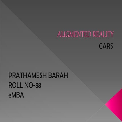 Augmented reality in future cars