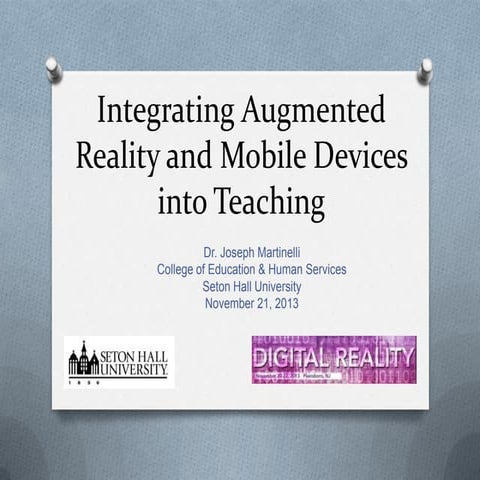 2013 NJ Edge Presentation on Augmented Reality