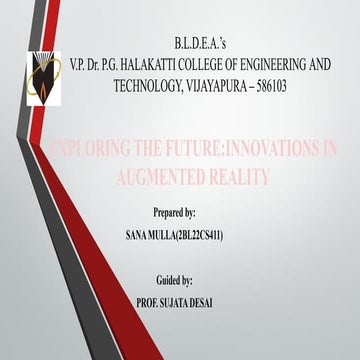 Augmented Reality Seminar topic on AR...