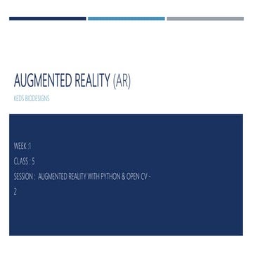Augmented reality session 5