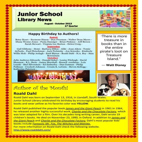 August  october js library newsletter 2013