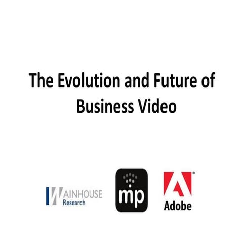 The Evolution and Future of Business Video