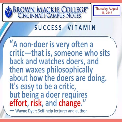 August 16 campus notes 08162012