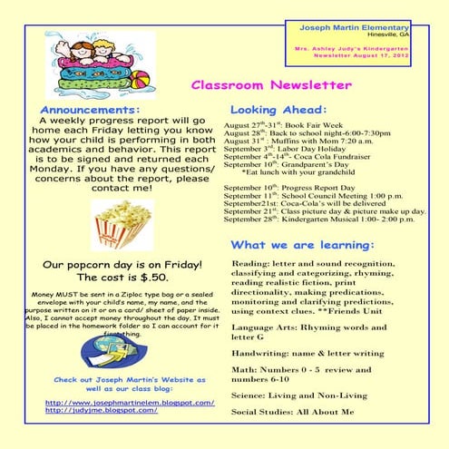 Lesson Plans First Grade | PDF