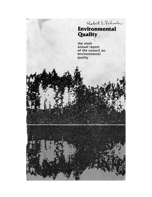August 1978 The Ninth Annual Report Of The Council On Environmental Quality