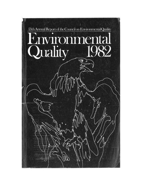 August 1982 The Thirteenth Annual Report Of The Council On Environmental Quality