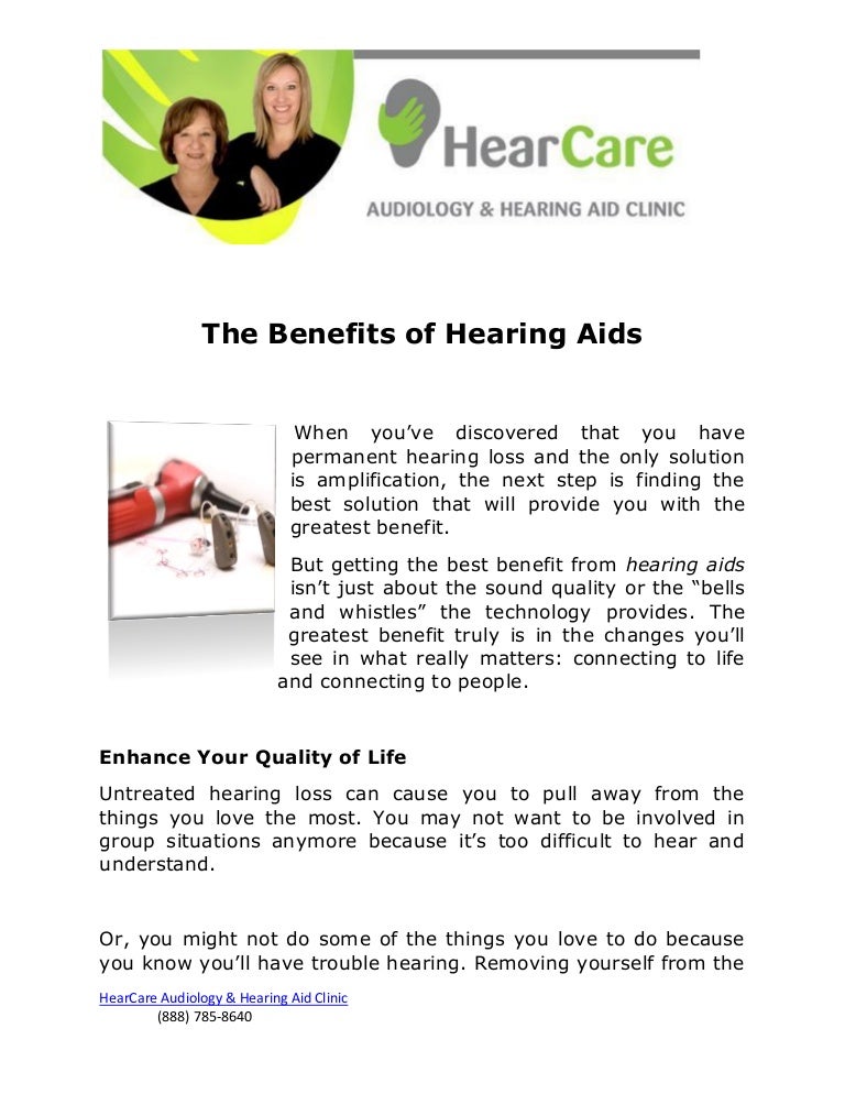 The Benefits of Hearing Aids