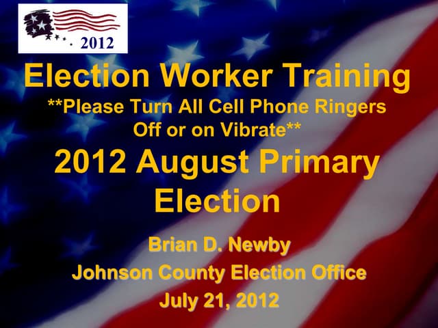 August 2012 refresher training