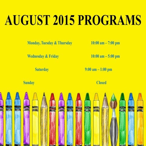 August 2015 programs
