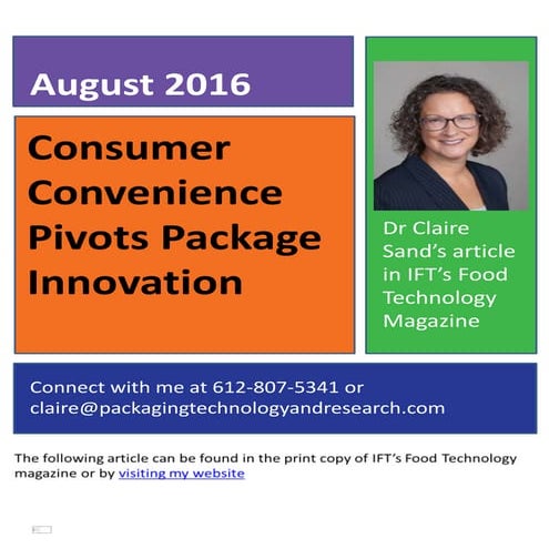 Intelligent packaging - why and where innovation is happening now and ...