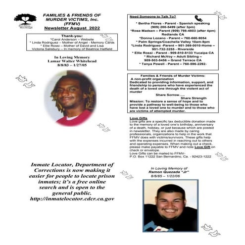 Families & Friends of Murder Victims, INC (FFMV) | PDF