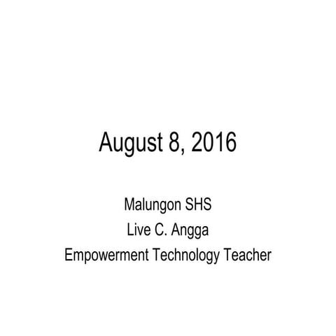 August 8  reporting day1