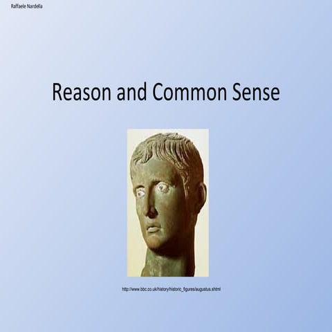 Augustan Age Reason And Common Sense
