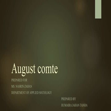 August comte