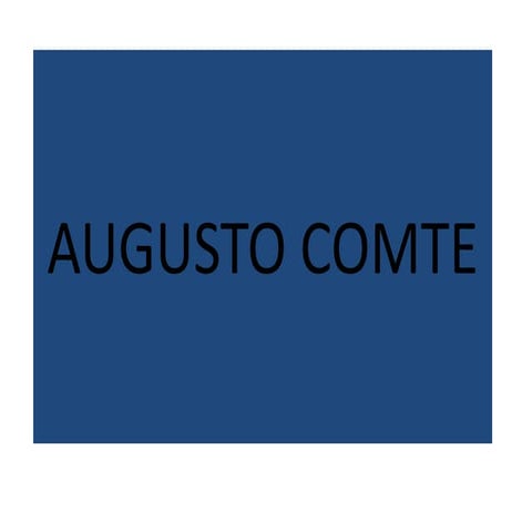 Augusto Comte
