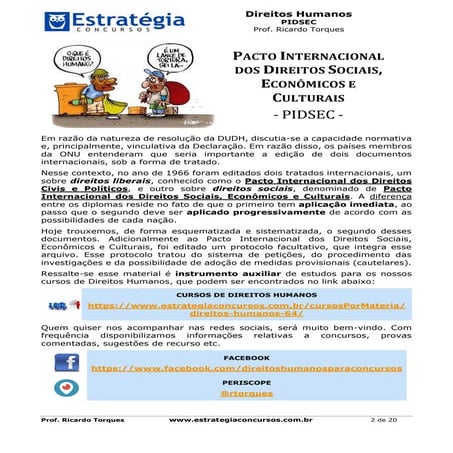Pacto Internacional dos Direitos Sociais Econômicos e Culturais | PDF