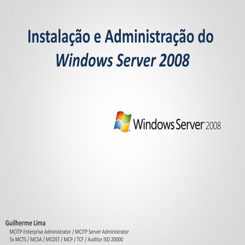 Instalação do Windows Server 2008