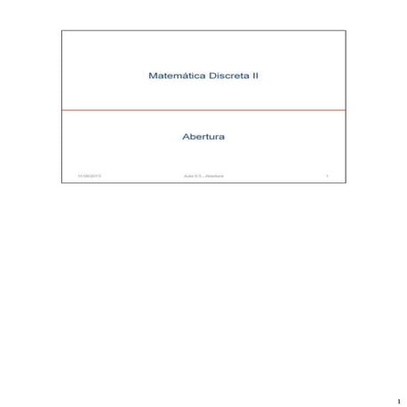 Aula 00   abertura matemática discreta ii alunos