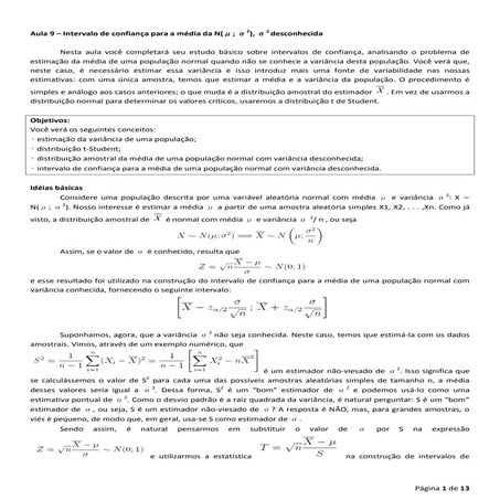 Aula 9-intervalo-de-confiança para a média
