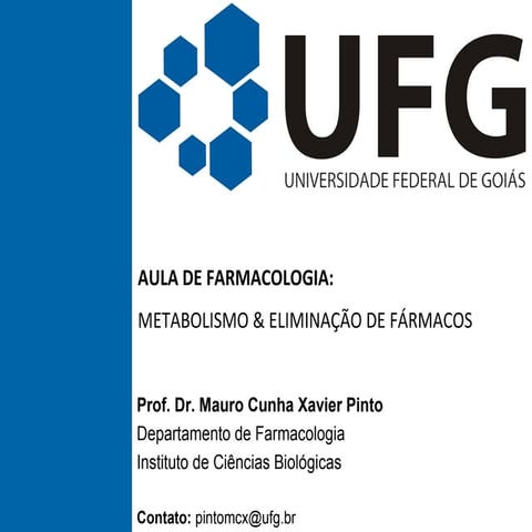 Aula  - Farmacologia Básica - Metabolismo e Eliminação de Fármacos