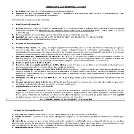 Aula Dissolucao da Sociedade Llimitada