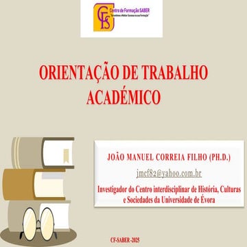 Material referente a Orientação de Trabalho Académico