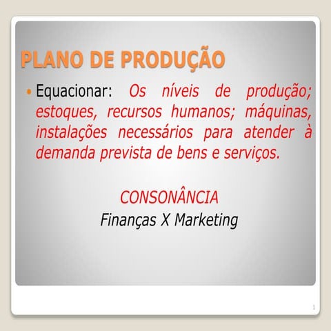 Aula   plano de produção