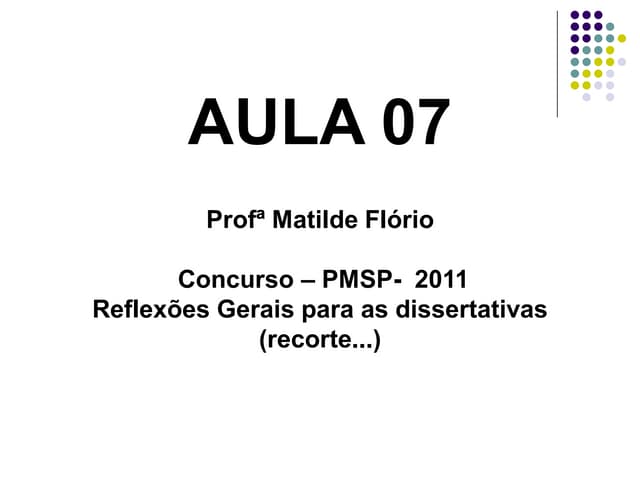 Aula   questões dissertativas