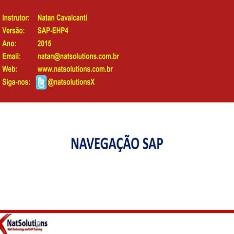 Aula Zero -  Navegação SAP