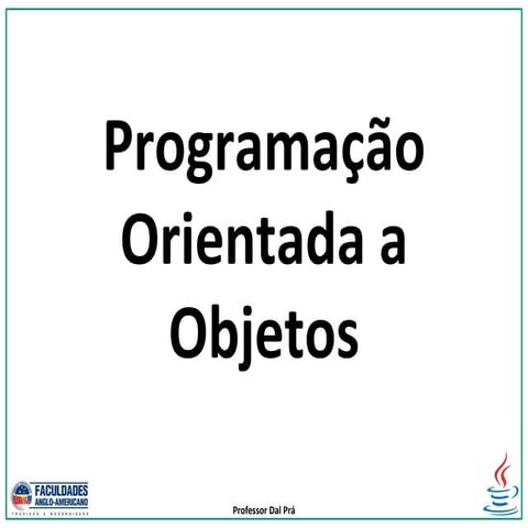 Programação Orientada a Objetos - 001