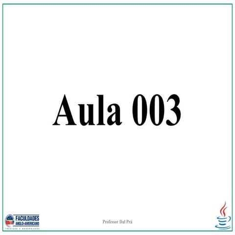 POO - Aula 003
