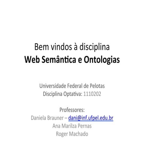 Web Semântica e Ontologias