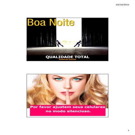 Aula 01   apresentação da disciplina gestão da qualidade