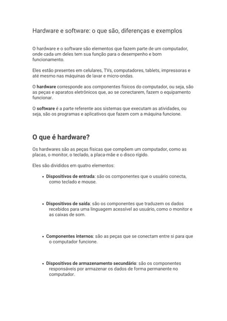 Aula 03 - Hardware e Software | PPT