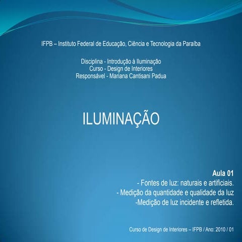 Aula01 iluminacao