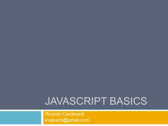 Javascript basics