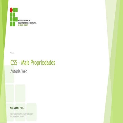 Aula 02 - CSS Propriedades - Disciplina Autoria Web