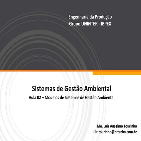 Aula 02   sistemas de gestão ambiental