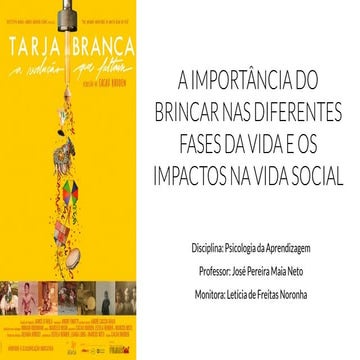 A Importância do Brincar nas Fases da Vida e seus Impactos Sociais | PDF